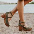 Closed Toe Wedge Heels for Women UK – Ankle Strap Evening Footwear, Smart Casual & Holiday Wear