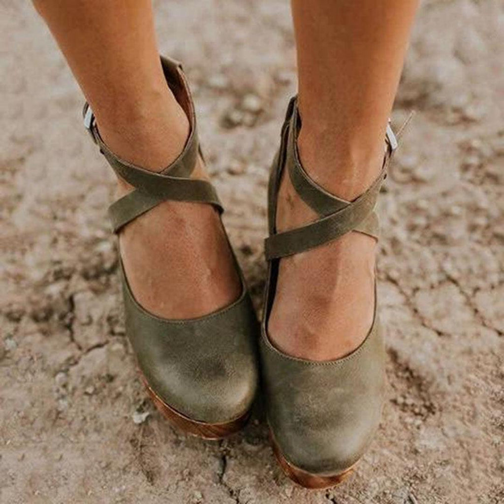 Closed Toe Wedge Heels for Women UK – Ankle Strap Evening Footwear, Smart Casual & Holiday Wear