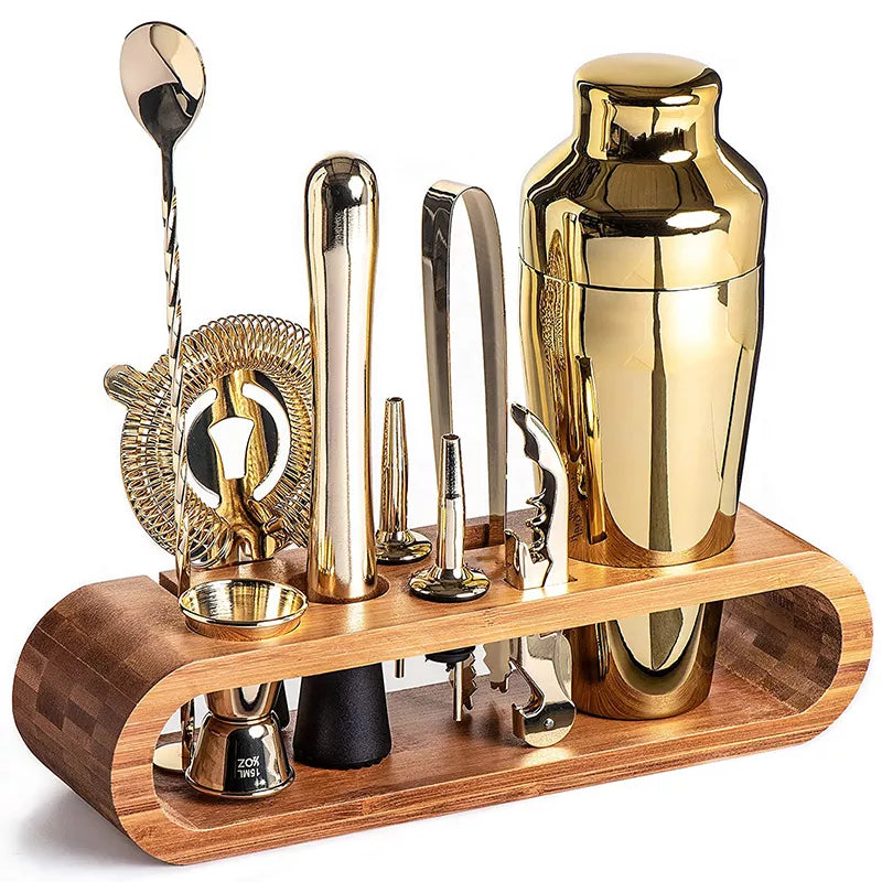 Cocktail Set Bar Kit – Metallic Finish, Mixology Essentials – Home, Gift