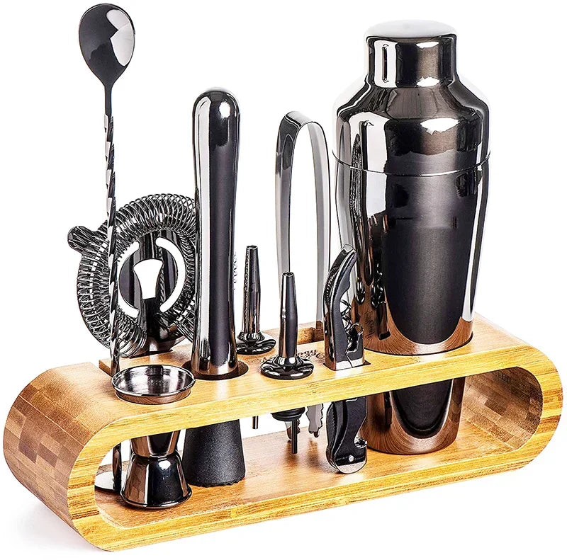 Cocktail Set Bar Kit – Metallic Finish, Mixology Essentials – Home, Gift