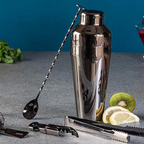 Cocktail Set Bar Kit – Metallic Finish, Mixology Essentials – Home, Gift
