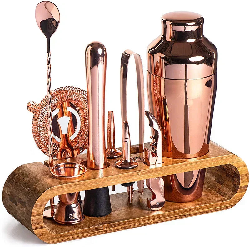 Cocktail Set Bar Kit – Metallic Finish, Mixology Essentials – Home, Gift