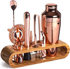 Cocktail Set Bar Kit – Metallic Finish, Mixology Essentials – Home, Gift