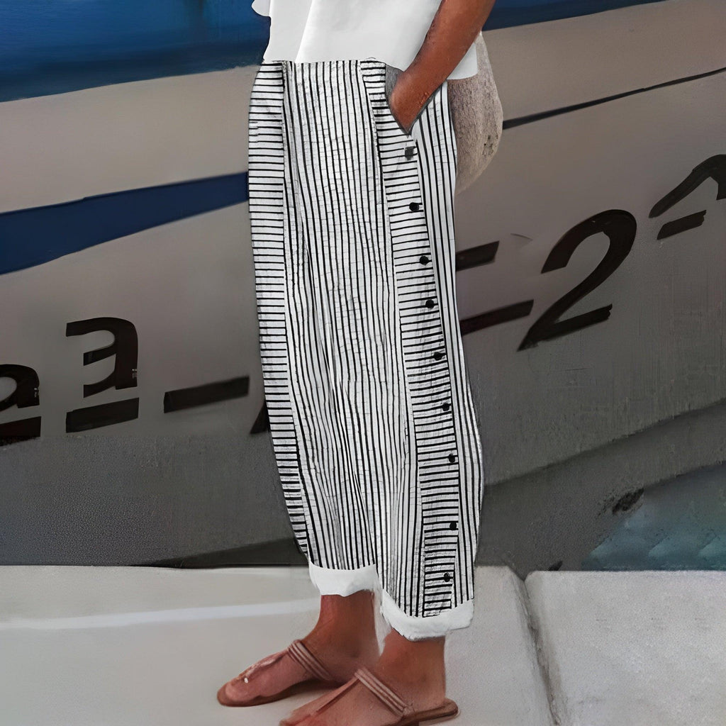 Comfortable Trousers with Side Pockets Women UK – Workwear Smart Casual Holiday Wear
