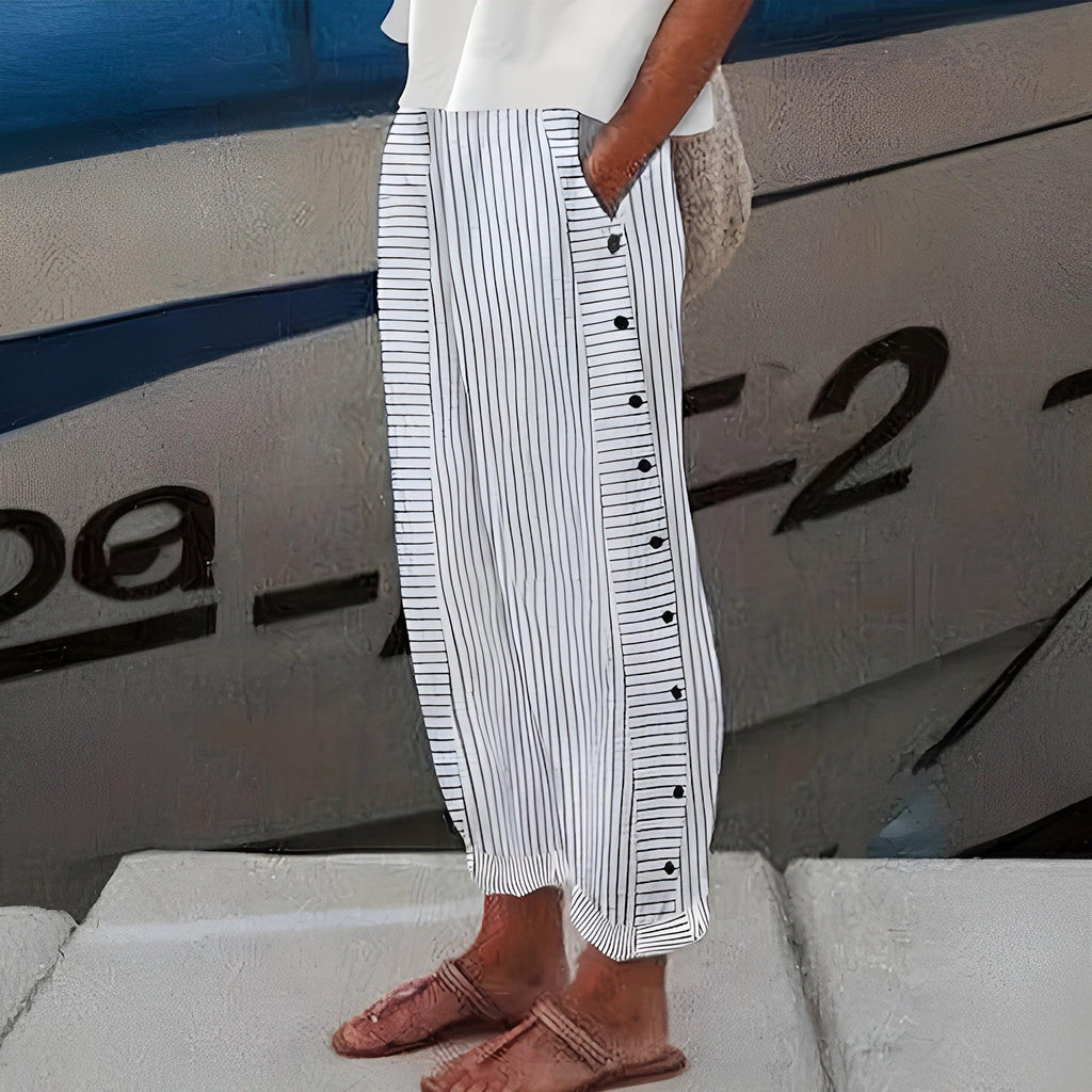 Comfortable Trousers with Side Pockets Women UK – Workwear Smart Casual Holiday Wear