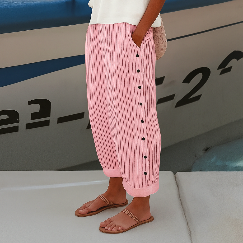 Comfortable Trousers with Side Pockets Women UK – Workwear Smart Casual Holiday Wear