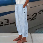 Comfortable Trousers with Side Pockets Women UK – Workwear Smart Casual Holiday Wear