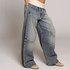 Comfortable Vintage Washed Baggy Jeans for Casual Wear - Soft Denim, Relaxed Fit, Versatile Style