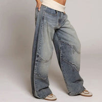 Comfortable Vintage Washed Baggy Jeans for Casual Wear - Soft Denim, Relaxed Fit, Versatile Style