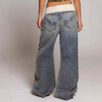 Comfortable Vintage Washed Baggy Jeans for Casual Wear - Soft Denim, Relaxed Fit, Versatile Style