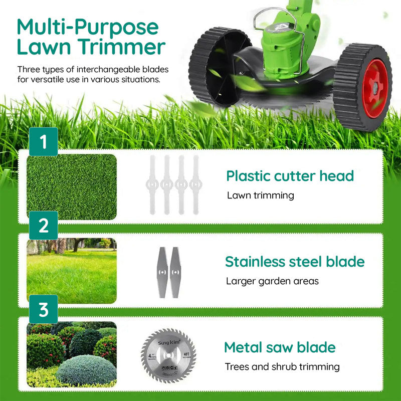 Cordless Electric Grass Trimmer – Effortless Garden Care, Outdoor Maintenance