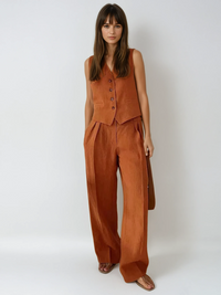 Cotton Linen Co-Ord Set for Women UK – Summer Outfit Wedding Guest Outfit & Holiday Wear