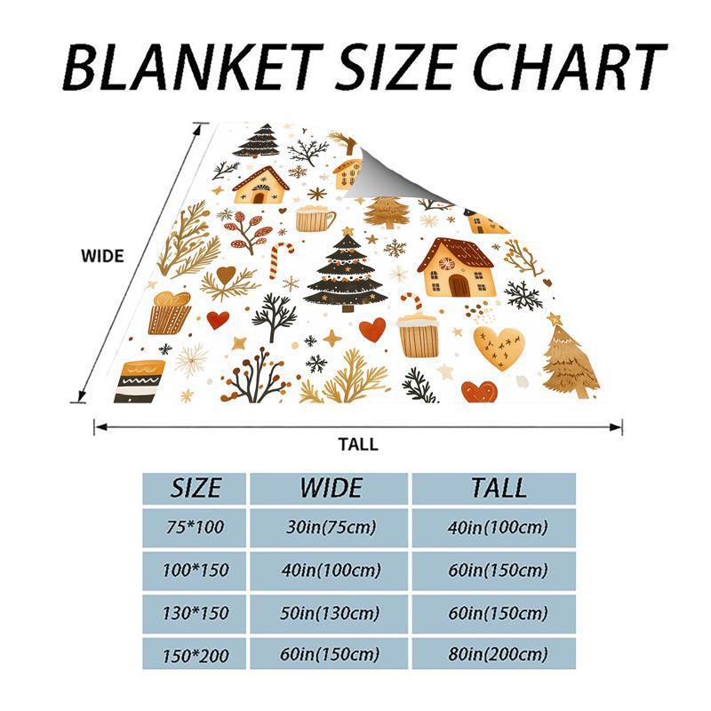 Cozy Fleece Throw Blanket – Holiday Decor, Home Comfort