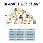 Cozy Fleece Throw Blanket – Holiday Decor, Home Comfort