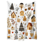 Cozy Fleece Throw Blanket – Holiday Decor, Home Comfort