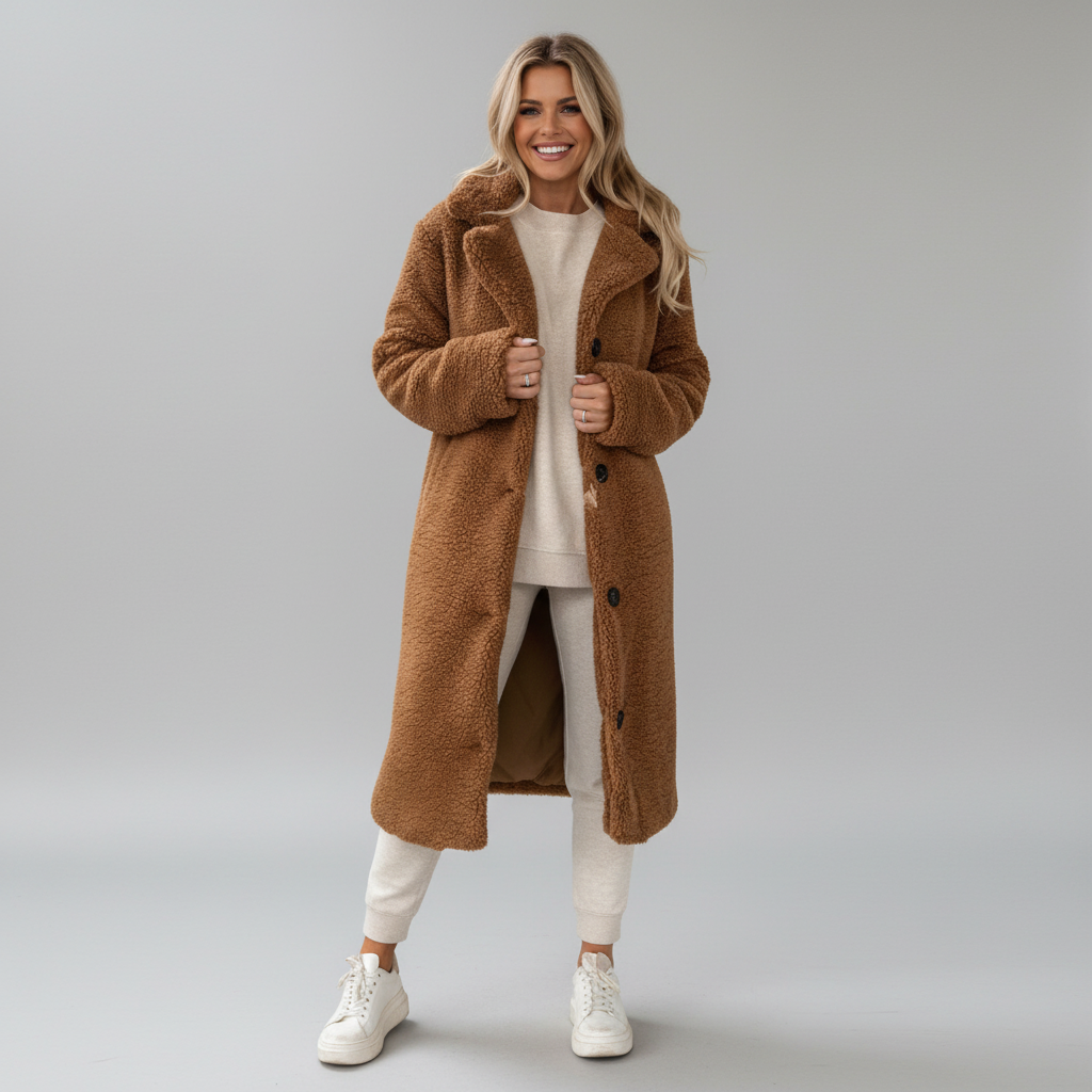 Cozy Teddy Winter Coat for Women | Soft Fleece Material | Casual Style | Warm Outerwear for Cold Weather