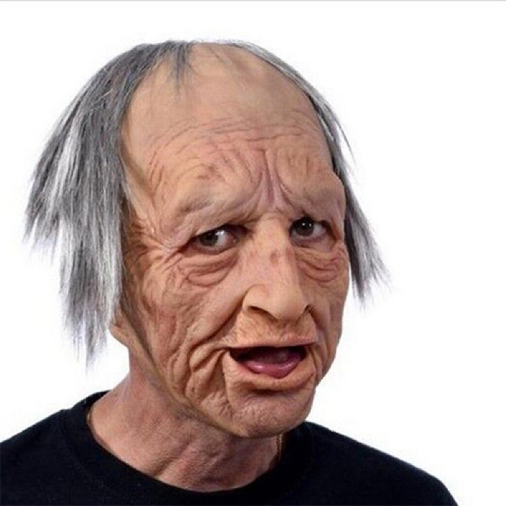 Creepy Old Man Mask – Realistic Latex for Halloween, Costume Parties