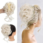 Curly Hair Bun Clip-in Hair Piece with Volume – Daily Wear, Natural Look