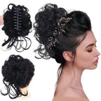 Curly Hair Bun Clip-in Hair Piece with Volume – Daily Wear, Natural Look