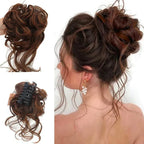 Curly Hair Bun Clip-in Hair Piece with Volume – Daily Wear, Natural Look