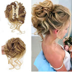 Curly Hair Bun Clip-in Hair Piece with Volume – Daily Wear, Natural Look