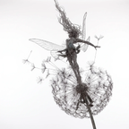 Dancing Fairy Statue Steel – Garden Decor, Home Accent – Outdoor, Patio