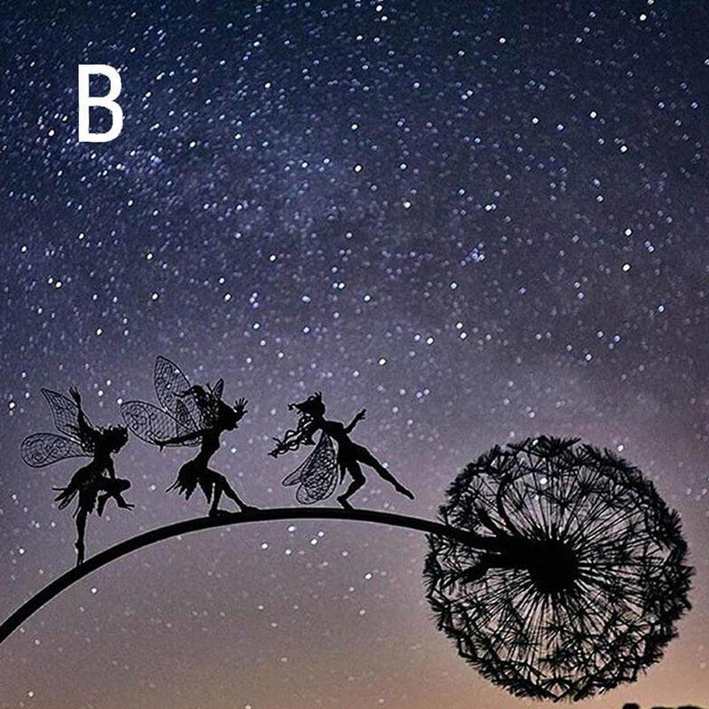 Dancing Fairy Statue Steel – Garden Decor, Home Accent – Outdoor, Patio