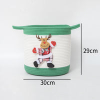 Decorative Storage Basket with Christmas Motif – Holiday Decor, Home Organization
