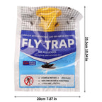 Disposable fly trap with water-soluble bait for outdoor use