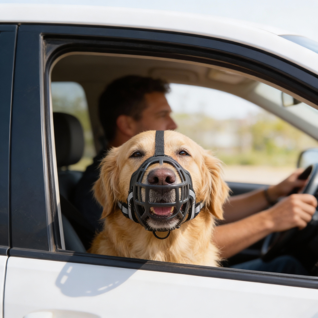 Dog Muzzle – SecureFit for Small/Large Dogs, Training, Travel