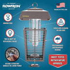 Flowtron Electric Bug Zapper 80W – Outdoor Pest Control, Garden Protection