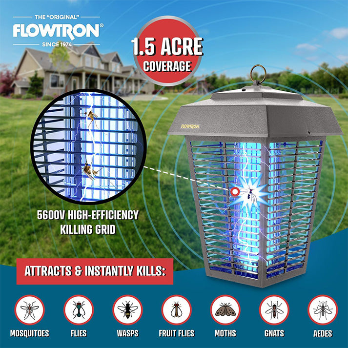 Flowtron Electric Bug Zapper 80W – Outdoor Pest Control, Garden Protection