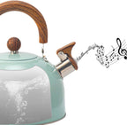 Edelstahl-Whistling Kettle mit isoliertem Griff – Kochen, Camping
