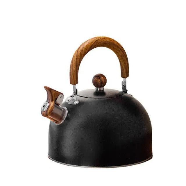 Edelstahl-Whistling Kettle mit isoliertem Griff – Kochen, Camping