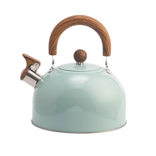 Edelstahl-Whistling Kettle mit isoliertem Griff – Kochen, Camping