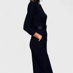 Elegant Damen-Midikleid aus Baumwolle mit Wickeloptik und Gürtel für besondere Anlässe