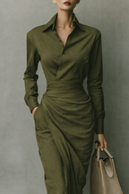 Elegant Damen-Midikleid aus Viskose mit Wickeloptik für besondere Anlässe