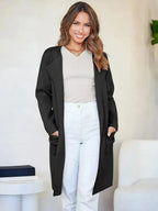 Elegant Lapel Coat in Soft Wool Blend for Women - Stylish Outerwear for Casual and Formal Occasions