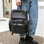 Elegant Leather Laptop Backpack with Cushioned Straps – Work, Travel