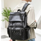 Elegant Leather Laptop Backpack with Cushioned Straps – Work, Travel