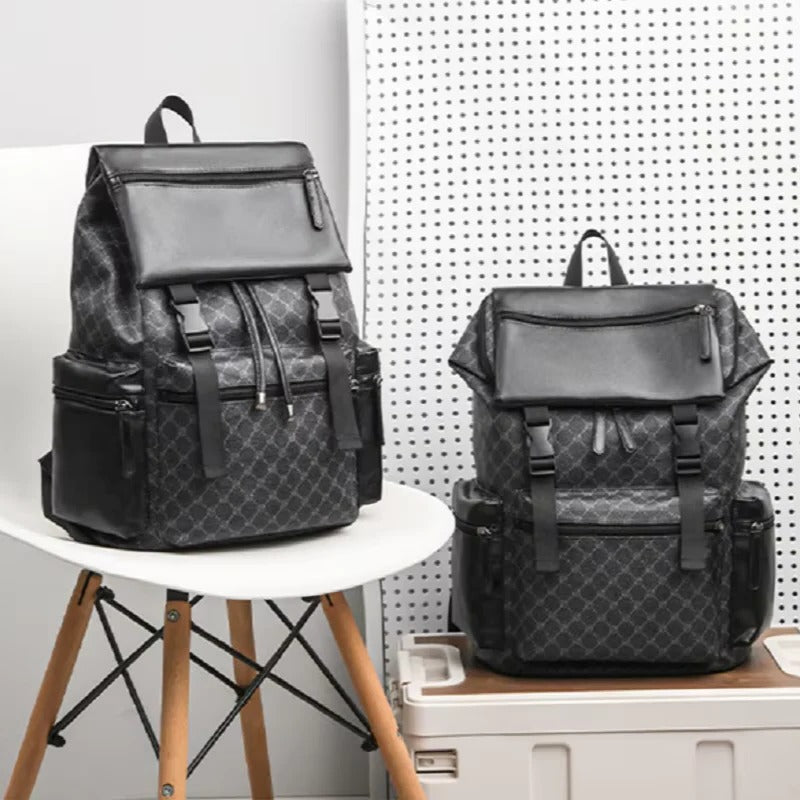Elegant Leather Laptop Backpack with Cushioned Straps – Work, Travel