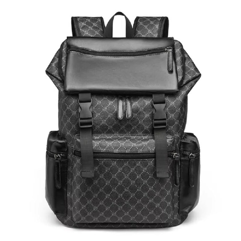 Elegant Leather Laptop Backpack with Cushioned Straps – Work, Travel