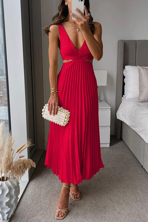 Elegant Midikleid mit Falten – Damenmode für besondere Anlässe