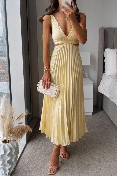 Elegant Midikleid mit Falten – Damenmode für besondere Anlässe