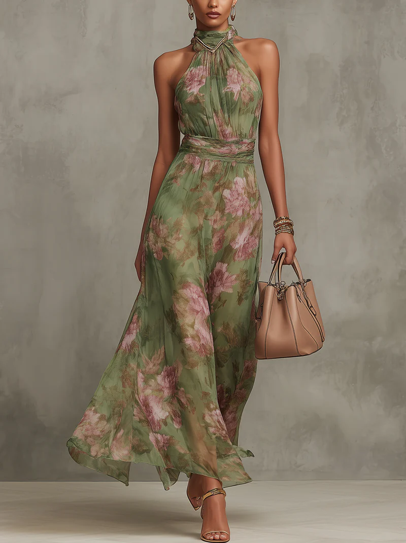 Elegant Summer Floral Dress | Lightweight Fabric | Casual Wear