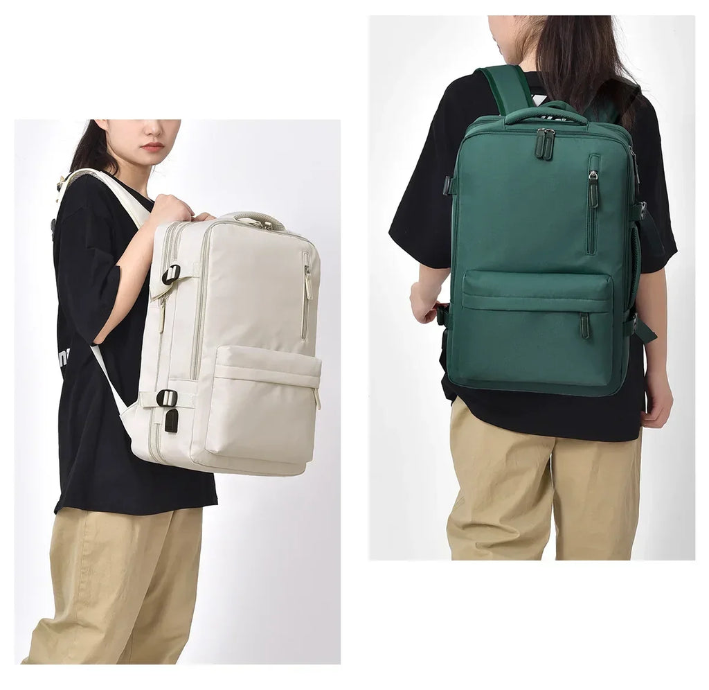 Expandable Women's Travel Backpack | Ideal Carry-On Luggage for Air Travel
