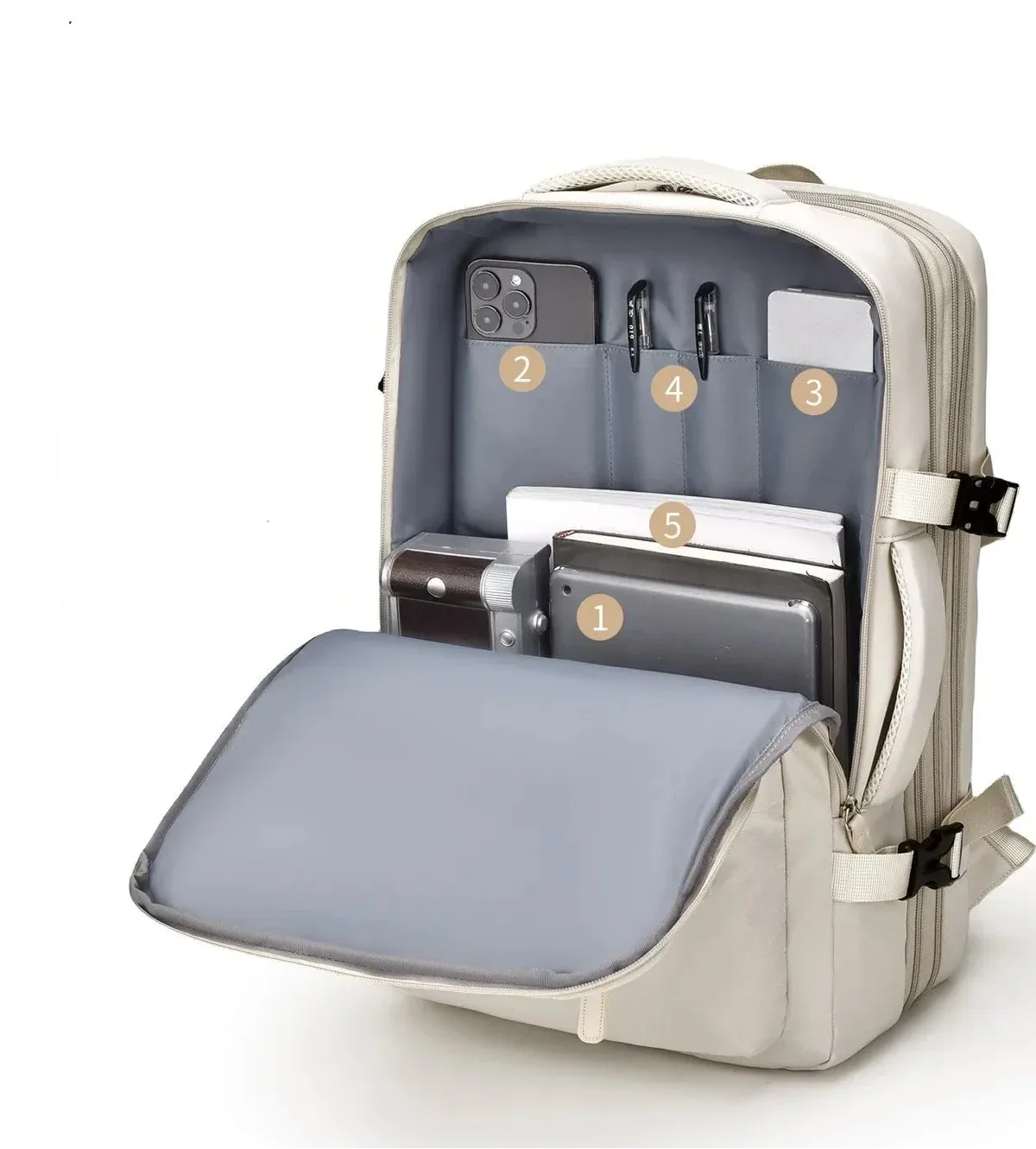 Expandable Women's Travel Backpack | Ideal Carry-On Luggage for Air Travel