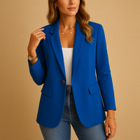 Fitted Women's Blazer - Tailored Stretch Fabric - Versatile for Smart and Casual Outfits - Perfect for Work or Events