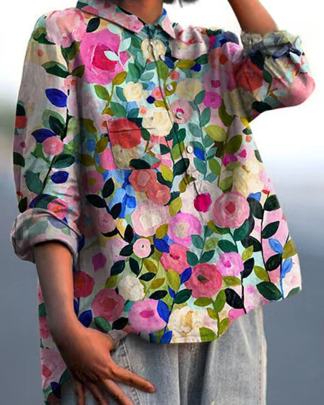 Floral Blouse for Women UK – Smart Casual Office Brunch Holiday Wear