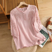 Floral Button-Front Blouse Women UK – Smart Casual Office Holiday Wear